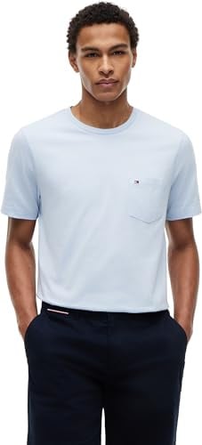 Tommy Hilfiger Herren T-Shirts Kurzarm Essential mit Brusttasche