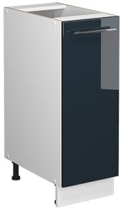 Vicco Apothekerschrank Fame-Line, Dunkelblau Hochglanz/Weiß, 30 cm, AP Anthrazit