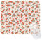 Ksriylm Square Aesthetic Floral Pattern Mouse Pad Office Home Personalized Mouse Mat Waterproof Non-Slip Rubber Base Computer Mouse Pads for Wireless Mouse, Orange Flowers
