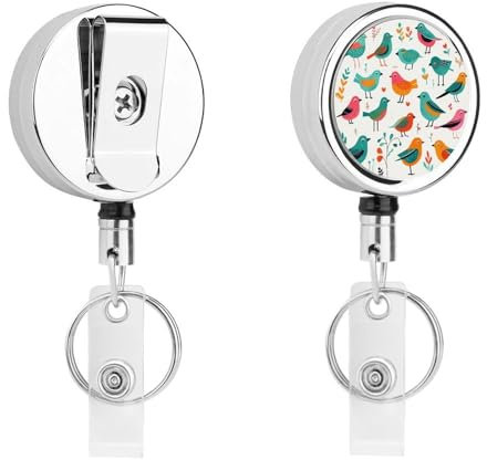 Enrouleur de badge avec pince crocodile pour porte-badge rétractable pour infirmière et médecin