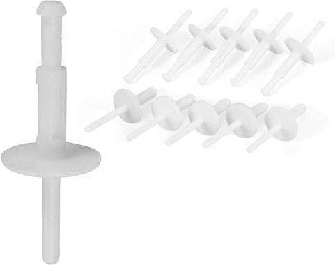 CGEAMDY 50 Pièces Clips De Moulures En Plastique, Rivets Pare-Chocs En Plastique, Rivets Pare-Chocs En Plastique Fixations Réparation Carrosserie, Rivets Aveugles Fixation Arche Roue Véhicule(Blanc)