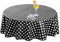 Romanstile Wachstuchtischdecke rund 140 cm Schwarz outdoor Tischdecke Wetterfest,350GSM PVC Tischdecke Draußen abwischbar für Garten,Terrasse,Esstisch,Balkon,Party,Hochzeit,Spielzimmer,Frühling,Sommer