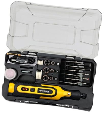 perfeclan Kabelloses Drehwerkzeug-Set, verstellbar, über USB wiederaufladbar, Mehrzweck-Elektro-Schleifmaschine, Maschinen-Set, DIY-Handwerk zum Polieren