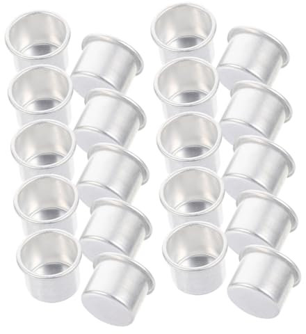 TOPBATHY 25stücke Kerzenhalterbecher Aus Metall Leere Kerzenbecher DIY-kerzenhalter Teelichthalter Metallbecherhalter Für Verschiedene Anlässe