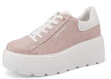 QUEEN HELENA Sneakers Platform Scarpe da Ginnastica Alte con Zeppa Casual Donna X32-11 (Rosa, Sistema Taglie Calzature EU, Adulto, Donna, Numero, Media, 40)