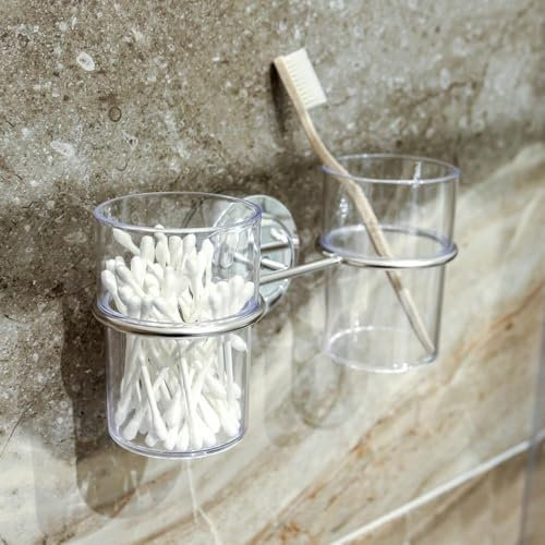 Porte-gobelet à ventouse élégant et pratique pour salle de bain