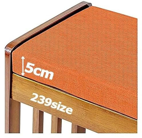 ILiemao Polsterauflagen für Gartenmöbel Sitzkissen Bank Bankkissen Gartenbank Kissen Bankauflage Stuhlkissen Sitzauflage Sitzpolster Innen Outdoor Fenster Rund Rechteckig Quadratisch(Orange,60x80 cm)