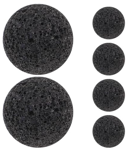 Gadpiparty 6 Vulkan Diffusorsteine 5cm Natürliche Sauna Dampfsteine aus Lavagestein für Aromatherapie mit Ätherischen Ölen Saunasteine für Trocken und Nasssauna Spa Zubehör