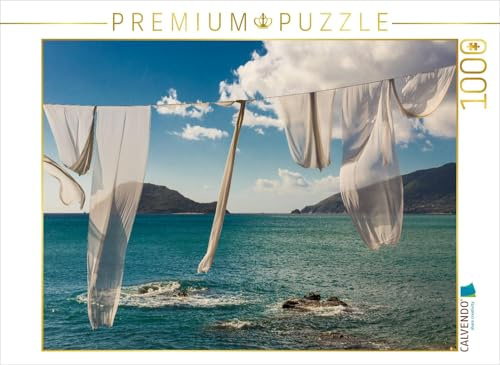 CALVENDO Puzzle Die weißen Gewänder wiegen Sich im Wind und geben den Blick auf die „Schildkröteninsel“ frei 1000 Teile Puzzle quer | Lege-Größe cm Foto-Puzzle für glückliche Stunden