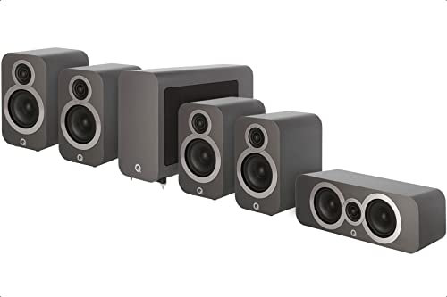 Q ACOUSTICS 3000i 5.1 Home Cinema 3010i Speaker Package (Graphite Grey) Surround sound speaker system Passive