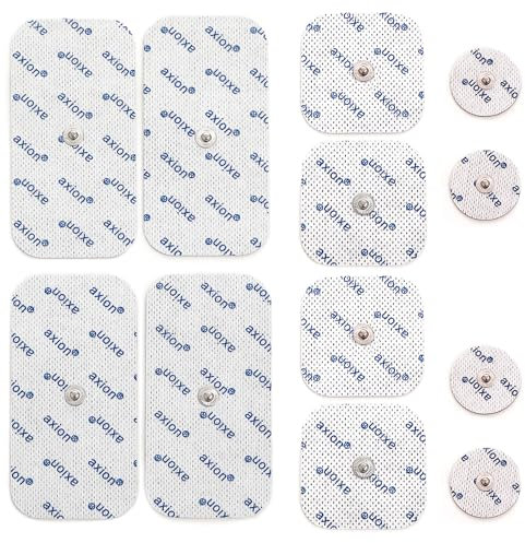 12er Misch-Set TENS EMS Elektroden Pads 3,5 mm Druckknopf - kompatibel für TENS Geräte zur Schmerztherapie & EMS Geräten zum Training - Elektroden Nachkaufset für TENS EMS Anwendungen