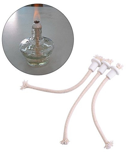 Zunate Docht aus Keramik, Set mit 7 Dochten für Alkohollampe, Baumwolle, für Kerzenhalter, Keramikfackel, Wein, Flasche, Öl, Kerze, Lampe, Glasfaser, 6 mm