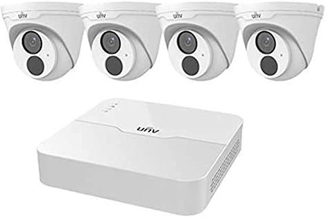 Uniview 8 Channel NVR 2MP HD NVR301-08LB-P8 & 4 x 2MP 2.8mm Turret IP Cameras CCTV KIT (NO HDD KIT)
