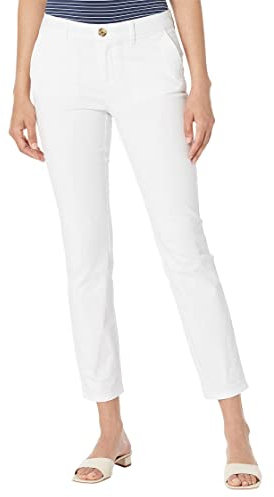 Tommy Hilfiger Damen Hampton Chino Pant-SOLID Unterhose, weiß, 40 (Herstellergröße 8)