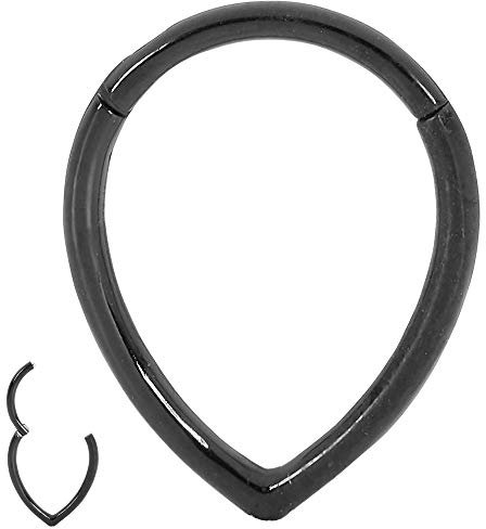 365 Sleepers (8mm) 316L Chirurgenstahl Nasenring, Unisex Knorpel Knorpel Septum Lippen Nasen Klappbarer Clicker Segmentring Conch Daith Helix Rook Tragus Kreolen