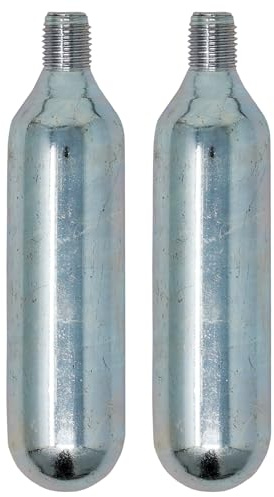 Laxzo ® CO2 Cartridge 16g Gas Canisters Threaded Gas Capsules For Inflators, Airsoft Guns, Air Pistol, Tires, Bike Pumps & CO2 Airsoft Accessories 2PCS