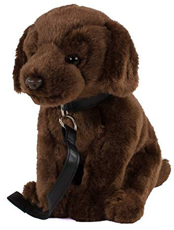 Teddys Rothenburg Kuscheltier Labrador mit Leine 30cm mit Schwanz Plüschhund Stoffhund
