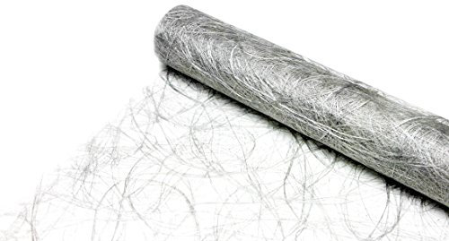 DEKOMARKET Sizoweb® Tischband Tischläufer Tischdecke 5 Meter lang, 30 cm breit (Silber)