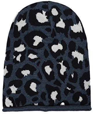 Zwillingsherz Slouch-Beanie-Mütze mit Baumwolle - Hochwertige Strickmütze mit Leo Design für Damen Mädchen Jungen 2020 - Hat - One Size - Frühjahr Sommer Herbst und Winter - Jeans