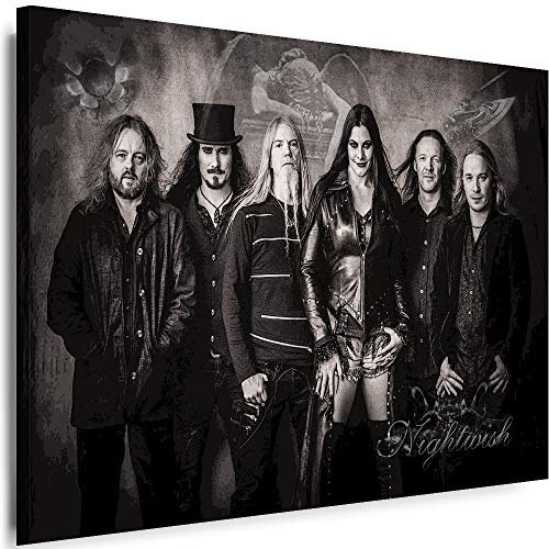 Myartstyle - Bilder Nightwish Band 100 x 70 cm Leinwandbild XXL - Wandbild 1 Teilig - Gerahmter Kunstdruck Musik w-s-2023-159