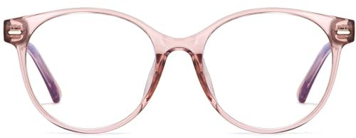 ANRRI Occhiali con blocco della luce blu, occhiali per computer con filtro luce blu da donna da uomo (Rosa chiaro)