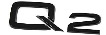 Audi 81A071803 Schriftzug Q2 Aufkleber Buchstaben Sticker Black Edition Emblem Modellschriftzug Modellbezeichnung, schwarz