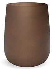 MOOVERE Pot de Fleurs en Couleur Opaque Moderne, en polyéthyléne, léger, résistant, pour Plante et Fleur (Hight, Bronze)