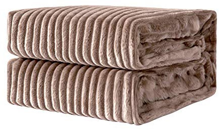 MIULEE Kuscheldecke Fleecedecke Flanell Decke Einfarbig Wohndecken Couchdecke Flauschig Überwurf Mikrofaser Tagesdecke Sofadecke Blanket Für Bett Sofa Schlafzimmer Büro 85x95Inch 220x240cm Braun