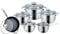 Royal Swiss - 12-teiliges Edelstahl-Kochtopfset (Ø16 cm, Ø16 cm, Ø18 cm, Ø20 cm, Ø24 cm, Ø24 cm)