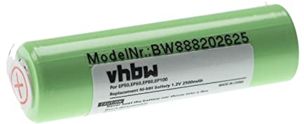 vhbw Akku kompatibel mit Braun Exact Power | EP60, EP80, EP100, EP50 Rasierer (2500 mAh, 1,2 V, NiMH)