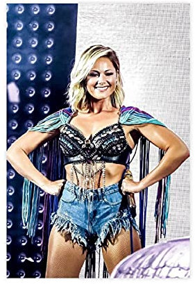 HUANGCHOU Leinwandposter Sängerin Helene Fischer 28, Schlafzimmer-Dekor, Sportlandschaft, Büro, Raumdekoration, Geschenk, 30 x 45 cm, ungerahmt:
