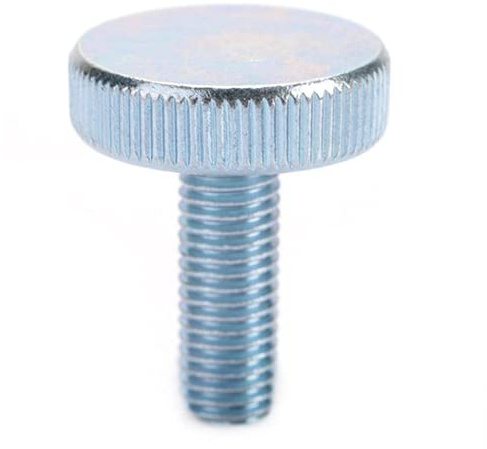 10 pièces M10, acier au carbone zingué, vis moletées à tête plate entièrement filetées(M10*50（10pcs）)