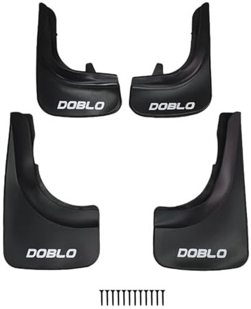 apline Kompatibel mit Fiat Doblo 2000-2024 Auto Kotflügel Vorne Hinten Satz 4 Stück Schwarz