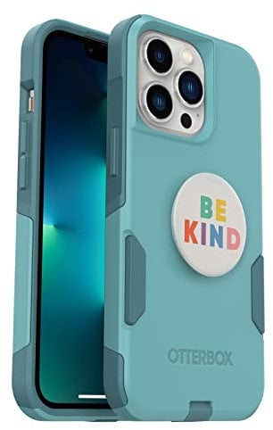 OtterBox Bundle Commuter Series for iPhone 13 PRO - (RIVETING Way) + PopSockets PopGrip - (BE Kind)