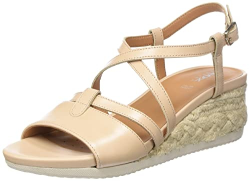 Geox Women's D Ischia Corda Sandals, Beige desert, 7.5 UK