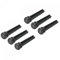 sourcing map Paket von 6 Ebenholz Akustikgitarre Brücke Ende Pin Set mit Schwarz Kopf