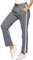 Irdcomps Jogginghose Damen Trainingshose Lang Sporthose Baumwolle High Waist mit Streifen Yoga Hose Freizeithose Weite Damenhose Dunkelgrau XXL