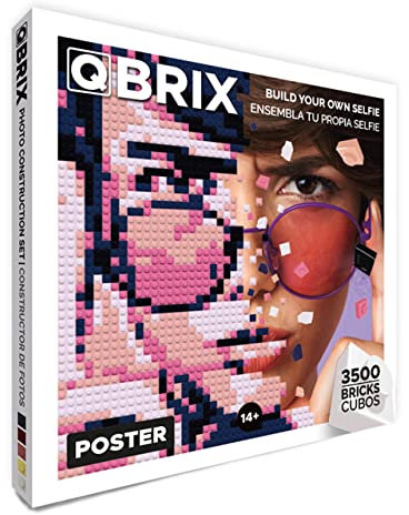 QBRIX Poster- Klemmbaustein Mosaik Foto Bausatz, personalisiertes Geschenk, Benutzerdefiniert, Bild Baukasten, Bauset, Pixel Art Kunst Steckbaustein Gemälde…