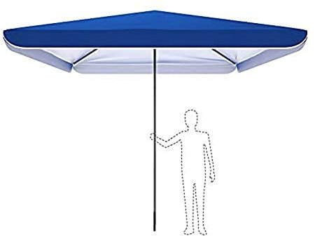 DONGSHUAI Parasol Commercial Imperméable À La Pluie Parapluie De Patio Deux-en-Un Parasol De Jardin Extérieur Grand Parasol De Plage Carré Convient Aux Magasins De Piscine 3X3m,Bleu