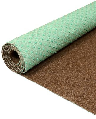 TAPISO Pemba Rasenteppich Kunstrasen Braun Höhe:4 mm Kunstrasenteppich mit Noppen Wetterfest Schnelltrocknend Outdoor Balkon Terrasse Garten 400 x 700 cm