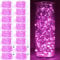 Maxee 16 Stück 1M Rosa LED Lichterkette Batterie, Wasserdicht für DIY, Party, Stimmung Lichter, Weihnachtsdeko, Innen- und Außenbereich Deko, 4 Stück Quadratische + 12 Stück Flache Lichterkette