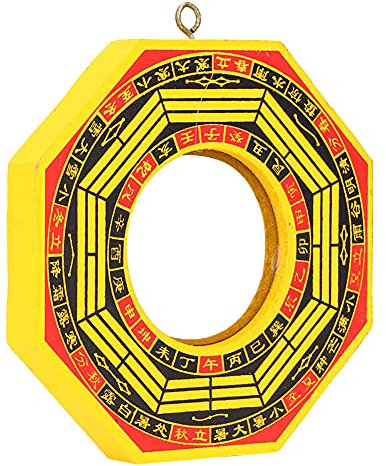 Wandspiegel, Spiegel aus Holz, Bagua-Spiegel, Lucky, Chinesisches Feng Shui, Konvex, für Zuhause, Geschäft, Lucky, Traditionelles Chinesisches Feng Shui, Konkav, Bagua (4 Zoll konvexer Spiegel)