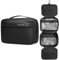 Hanging Toiletry Bag, Waterproof Travel Wash Bag Shower Bag for Men and Women, Foldable Make Bag Cosmetic Bag with 4 Compartments for Business Trip,Gym,Vacation and Household - Black