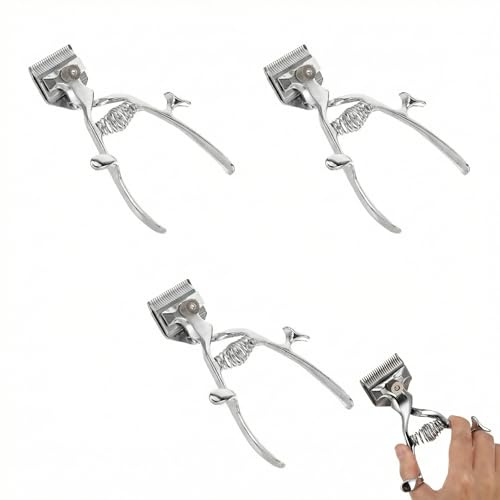 minkissy 3PCS Manual Hair Clipper Trimmer 5.90In Vintage Non-Electric Hair Cutter for Home Grooming with Strong Shearing Force and Low Noise Design