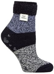 HEAT HOLDERS Damen Lounge Schoppersocken mit Federband-Umschlagbündchen Packung mit 1 Auriga Marine/Flieder 37-42