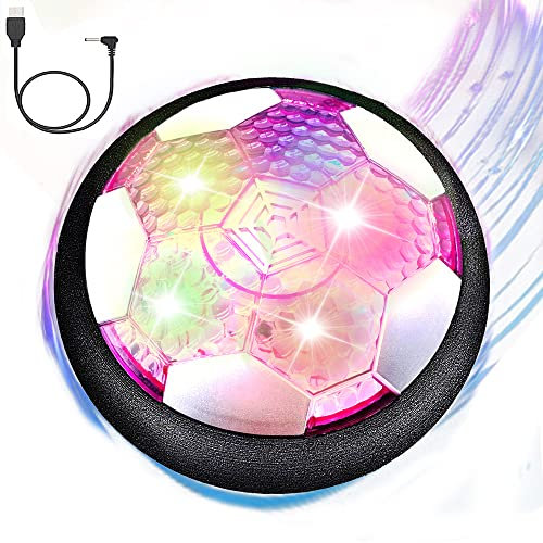 JRD&BS WINL Hover Fußball Kinderspielzeug Wiederaufladbar Soccer Ball Fussball mit LED Spielzeugball Indoor Kinder Soccer Toys Geschenke für Kinder 4-8-Jährige Kinder (Violett)