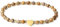 MetJakt Handgemachter Naturstein Perlenarmband 4MM Mini Stretch Armband Energiearmbänder 18k vergoldet Herz Armbänder für Damen Damenschmuck Echtes (Bild Jaspis)