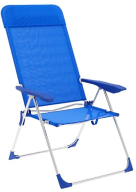 Marbueno Gepolsterte Campingstuhl Blau 69 x 109 x 58 cm