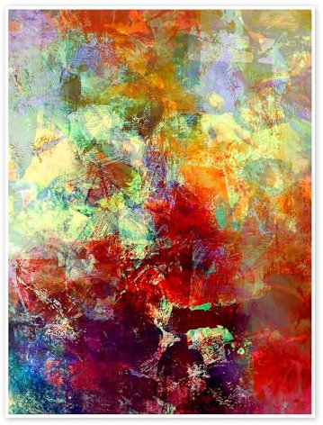 Peinture colorée Poster de Wolfgang Rieger 90 x 120 cm Déco colorée Tableaux Décoration murale