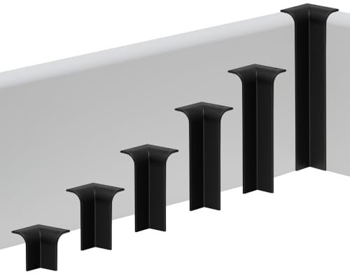 REESE Innenecke Schwarz für Sockelleisten | 18 x 100 mm | passgenau | Profil München | Verbinder für Leisten | einfache Montage ohne Bohren